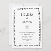 Hand getrokken boog Doodle grillige bruiloft Kaart (Voorkant)