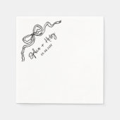 Hand getrokken boog eenvoudige cocktail bruiloft servet (Voorkant)