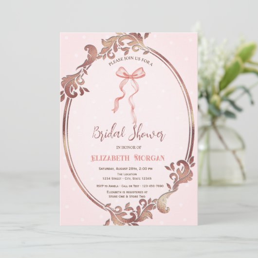 Hand getrokken boog Elegant Lijst Stippen Vrijgeze Kaart (Staand voorkant)