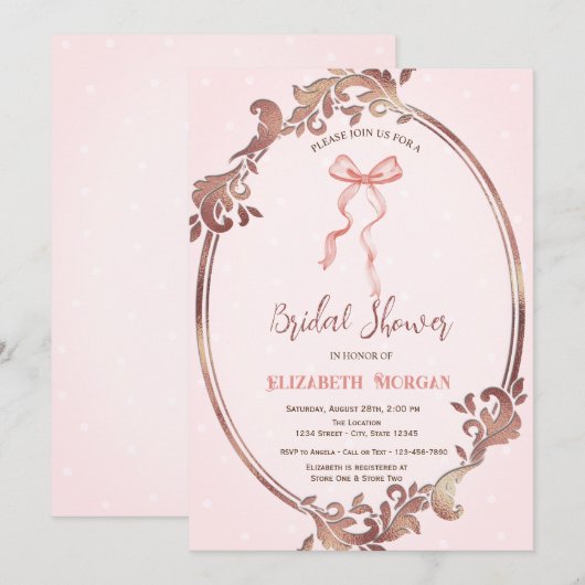 Hand getrokken boog Elegant Lijst Stippen Vrijgeze Kaart (Voorkant / Achterkant)