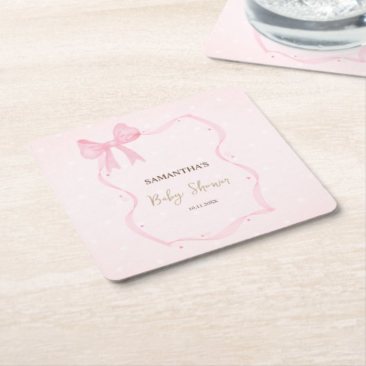 Hand getrokken boog Elegante Lijst Stippen Kartonnen Onderzetters (Schuin)