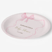 Hand getrokken boog Elegante Lijst Stippen Papieren Bordje (Gekanteld)