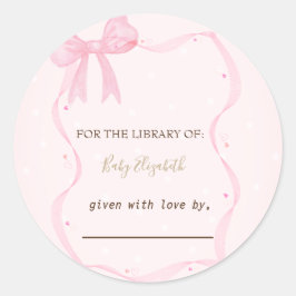 Hand getrokken boog Elegante Lijst Stippen Ronde Sticker