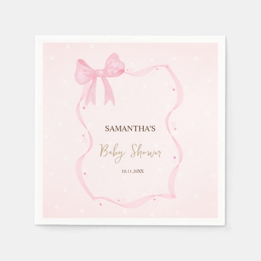 Hand getrokken boog Elegante Lijst Stippen Servet (Voorkant)