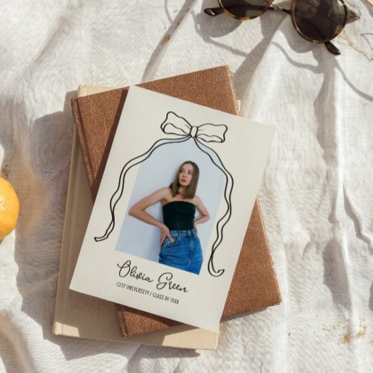 Hand getrokken boog foto Afstuderen Kaart