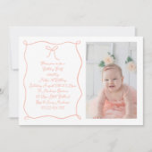 Hand getrokken boog foto Blush verjaardagsfeestje Kaart (Voorkant)