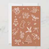 Hand getrokken boog foto kerst Kaart (Achterkant)