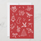 Hand getrokken boog foto kerst Kaart (Achterkant)