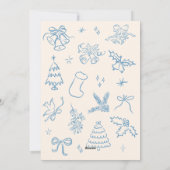 Hand getrokken boog foto kerst Kaart (Achterkant)