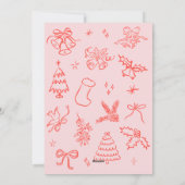 Hand getrokken boog foto kerst Kaart (Achterkant)