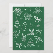 Hand getrokken boog foto kerst Kaart (Achterkant)