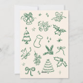 Hand getrokken boog foto kerst Kaart (Achterkant)