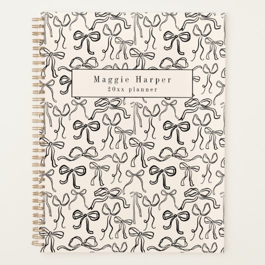 Hand getrokken boog gepersonaliseerd planner (Voorkant)