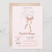 Hand getrokken boog gestippelde douche uitnodiging (Voorkant / Achterkant)