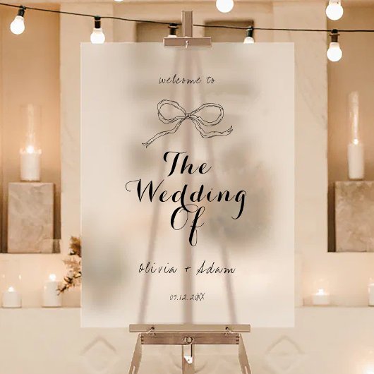 Hand getrokken boog grillige eigenzinnige bruiloft acryl bord