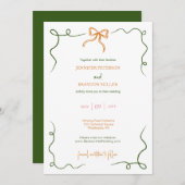 Hand getrokken boog kleurrijke eigenzinnige bruilo kaart (Voorkant / Achterkant)