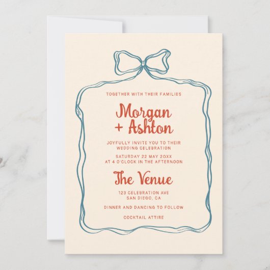 Hand getrokken boog Lijst bruiloft Kaart (Voorkant)