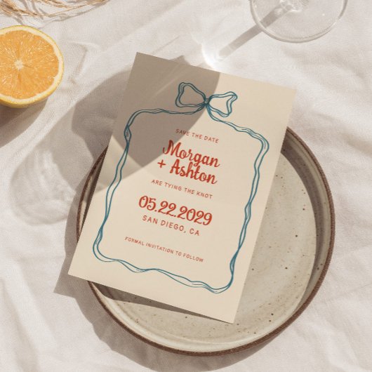 Hand getrokken boog Lijst bruiloft Save The Date