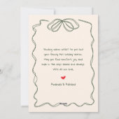 Hand getrokken boog Lijst getrouwd kerst Pas getro Feestdagenkaart (Achterkant)