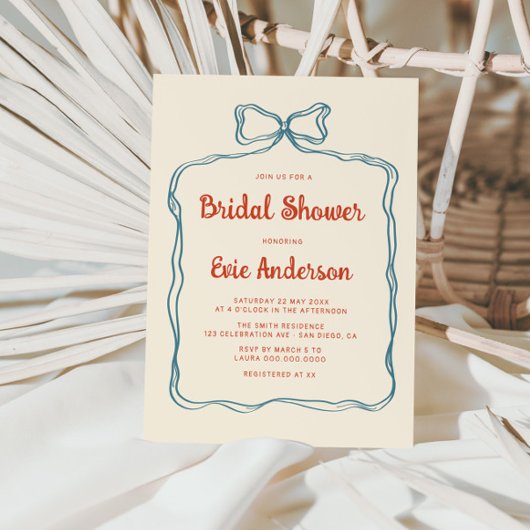 Hand getrokken boog Lijst Vrijgezellenfeest Kaart