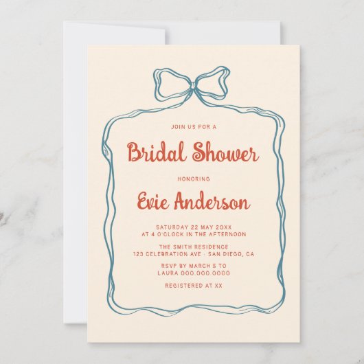 Hand getrokken boog Lijst Vrijgezellenfeest Kaart (Voorkant)