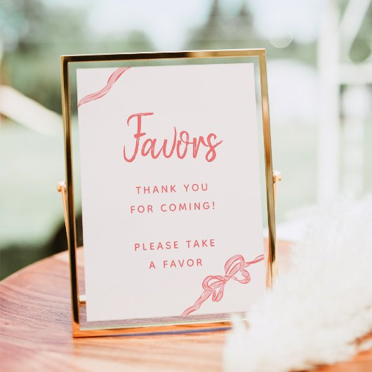 Hand getrokken boog meisje Baby shower gunsten Pos Poster