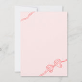 Hand getrokken boog meisje Baby shower uitnodiging (Achterkant)