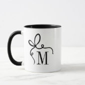 Hand getrokken boog monogram gepersonaliseerd mok (Links)