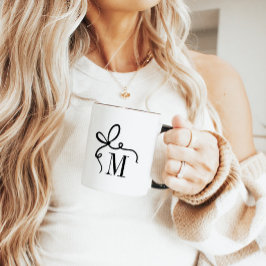 Hand getrokken boog monogram gepersonaliseerd mok