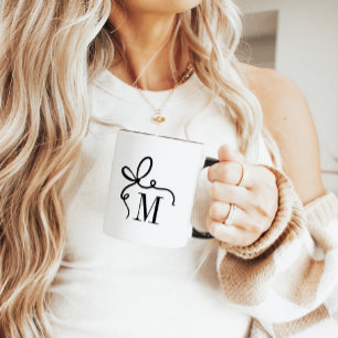 Hand getrokken boog monogram gepersonaliseerd mok