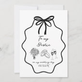 Hand getrokken boog naar mijn bestie op mijn bruil kaart (Voorkant)