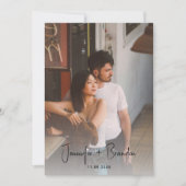 Hand getrokken boog opslaan van de datum foto kaart (Voorkant)