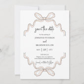 Hand getrokken boog opslaan van de datum foto kaart (Achterkant)