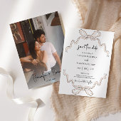 Hand getrokken boog opslaan van de datum foto kaart