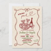 Hand getrokken boog Perfect paar paar Vrijgezellen Kaart (Voorkant)