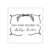 Hand getrokken boog persoonlijke bibliotheek boek rubberstempel (Afrduk)