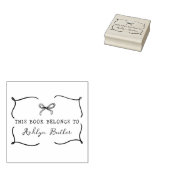 Hand getrokken boog persoonlijke bibliotheek boek  rubberstempel (Gestempeld)