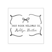 Hand getrokken boog persoonlijke bibliotheek boek  rubberstempel (Afrduk)