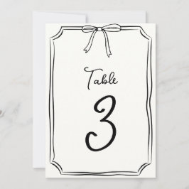 Hand getrokken boog Schattigee Coquette Chic Tafel