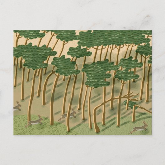 Hand getrokken Bos Feestdagenkaart (Voorkant)