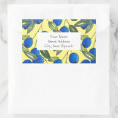 'Hand getrokken bosbessen 2 patroon' Etiketten (Tas)