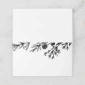 Hand getrokken botanische bladeren plaats kaart plaatskaartje (Buitenkant ongevouwen)