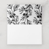 Hand getrokken botanische bladeren plaats kaart plaatskaartje (Binnenkant ongevouwen)