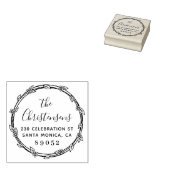 Hand-getrokken Botanische Grens Familie Terugkeera Rubberstempel (Gestempeld)