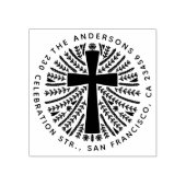 Hand getrokken Botanische Kruis Familie Terugkeera Rubberstempel (Afrduk)