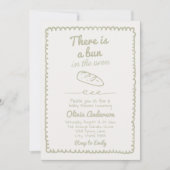 Hand getrokken broodje in de oven Baby shower Kaart (Voorkant)