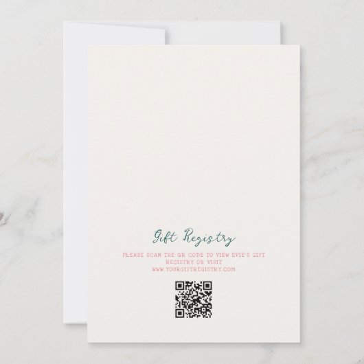 Hand getrokken bruids brunch kaart (Achterkant)