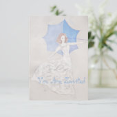 Hand getrokken bruids douche uitnodiging (Staand voorkant)