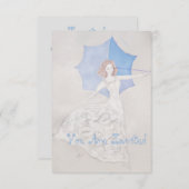 Hand getrokken bruids douche uitnodiging (Voorkant / Achterkant)