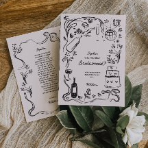 Hand getrokken bruidsmeisje voorstel Kaarten